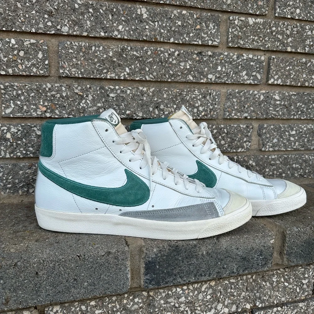 Men’s Nike Blazer Vintage Mid ‘77 PRM White Bicoastal Green Size 12 High Tops - Picture 15 of 15